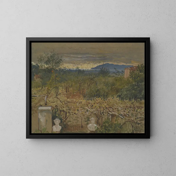 Giardino con rovine - Walter Crane — quadro incorniciato alla parete