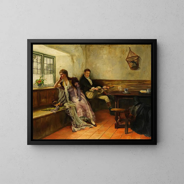 Il viaggio di nozze interrotto - Walter Firle — quadro incorniciato alla parete