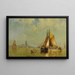 Nel porto di Dordrecht, Paesi Bassi - Walter Franklin Lansil — quadro incorniciato alla parete