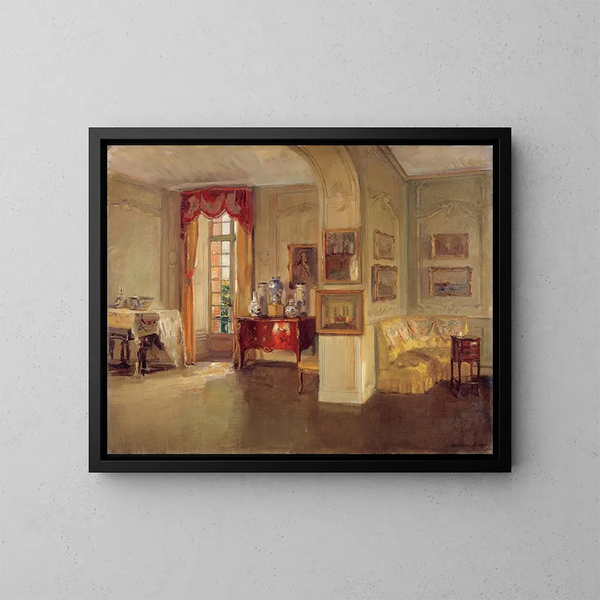 Interno del castello del Brau - Walter Gay — quadro incorniciato alla parete