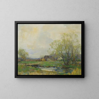 Il Tempo della primavera - Walter Granville-Smith — quadro incorniciato alla parete