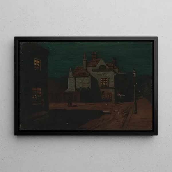 Le Leone nero Chelsea la notte - Walter Greaves — quadro incorniciato alla parete