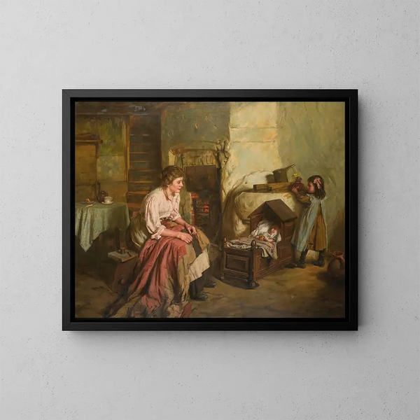 Maternità - Walter Langley — quadro incorniciato alla parete