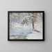 Un idillio invernale - Walter Launt Palmer — quadro incorniciato alla parete