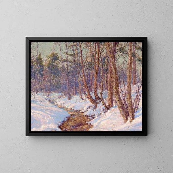 Ruisseau di montagna nella valle di Mohawk - Walter Launt Palmer — quadro incorniciato alla parete