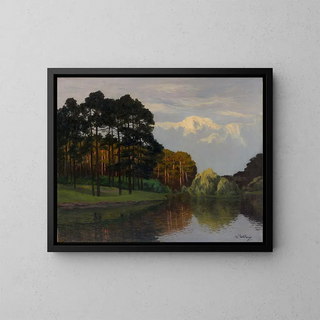 Lac Hubertus nel Grunewald - Walter Leistikow — quadro incorniciato alla parete