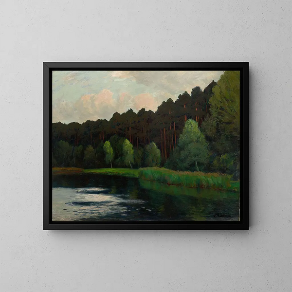 Lago di Müritz - Walter Leistikow — quadro incorniciato alla parete