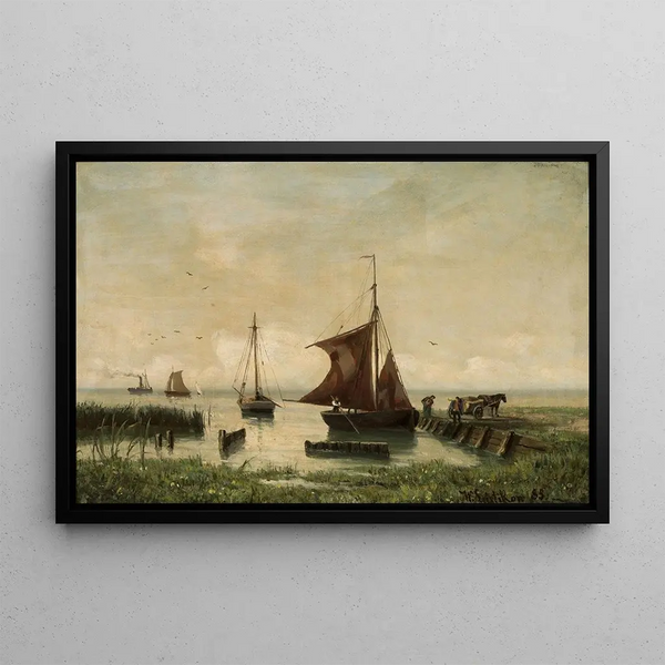 Vele sul lago - Walter Leistikow — quadro incorniciato alla parete