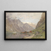 Grande paesaggio fiordo - Walter Moras — quadro incorniciato alla parete