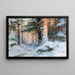 Paesaggio invernale - Walter Moras — quadro incorniciato alla parete