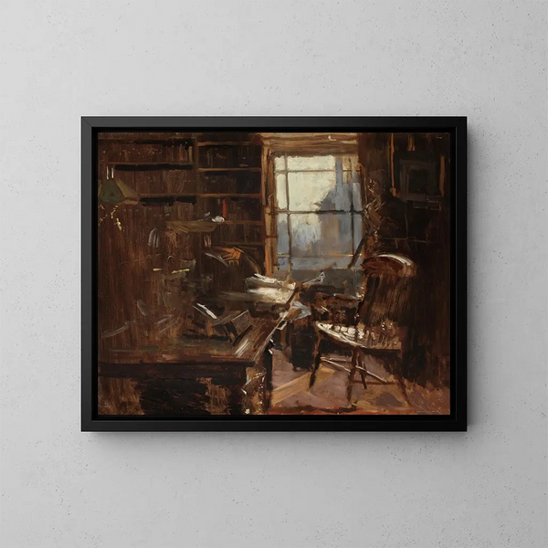 L'Étude di Charles Bradlaugh - Walter Richard Sickert — quadro incorniciato alla parete