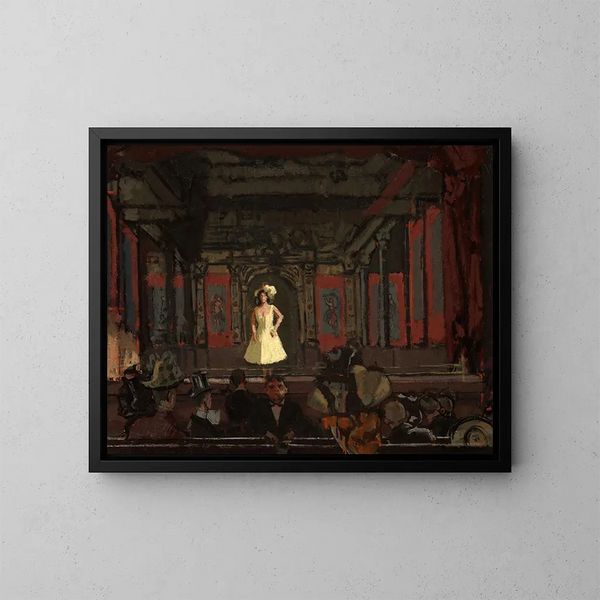 Le Palais des Variétés de Hungerford, deuxième tour de Katie Lawrence - Walter Richard Sickert — quadro incorniciato alla parete