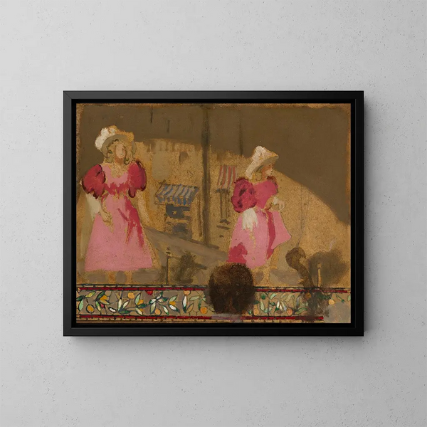 Le Sorelle Lloyd all'Old Bedford - Walter Richard Sickert — quadro incorniciato alla parete