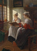 Due ragazze alla finestra - Walther Firle — vista dell’opera