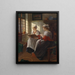 Due ragazze alla finestra - Walther Firle — quadro incorniciato alla parete