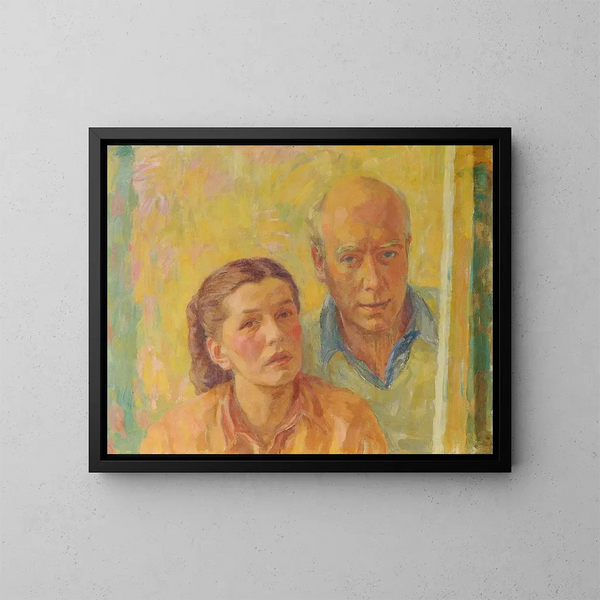 Ritratto doppio di Walter e Grete Gamerith - Walther Gamerith — quadro incorniciato alla parete