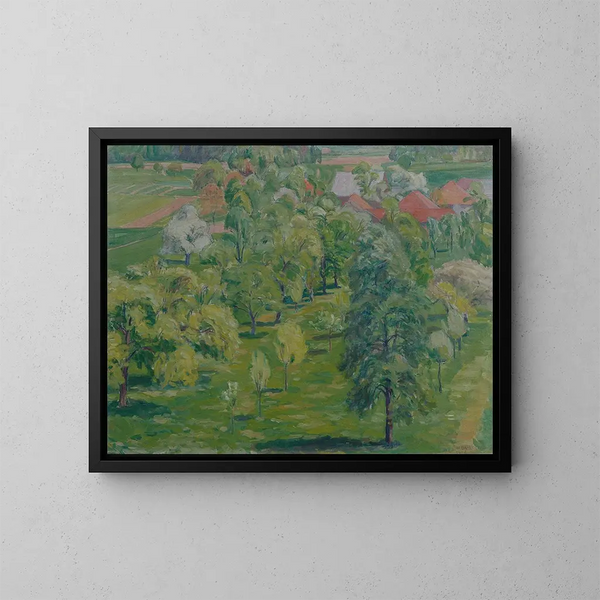 Primavera sul bordo dell'Attersee - Walther Gamerith — quadro incorniciato alla parete