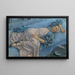 Grete Gamerith su un divano blu - Walther Gamerith — quadro incorniciato alla parete