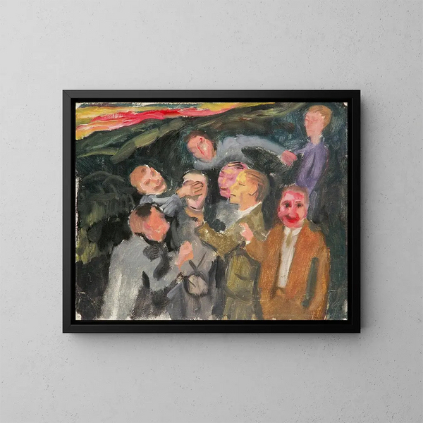 Società allegra - Walther Gamerith — quadro incorniciato alla parete