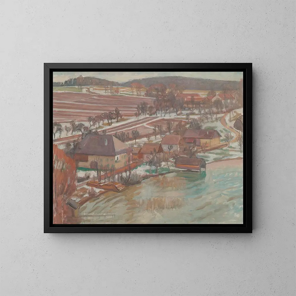 Unterbuchberg all'inizio della primavera - Walther Gamerith — quadro incorniciato alla parete