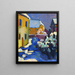 Cimitero e canonica di Kochel - Wassily Kandinsky — quadro incorniciato alla parete