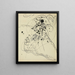 Disegno tratto da Blauer Fleck - Wassily Kandinsky — quadro incorniciato alla parete