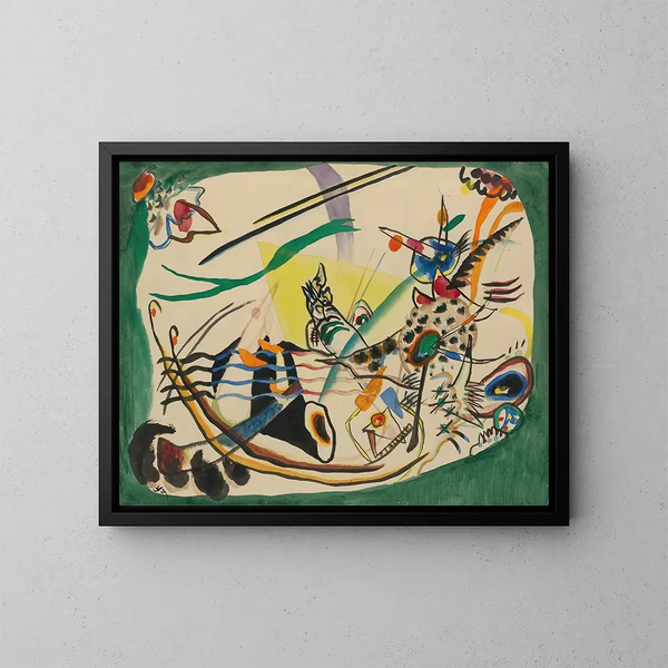 Studio per bordo verde - Wassily Kandinsky — quadro incorniciato alla parete
