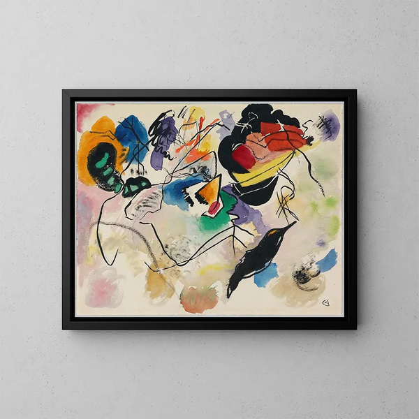 Schizzo per la Composition VII - Wassily Kandinsky — quadro incorniciato alla parete