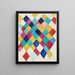 Studio di colori con diamanti - Wassily Kandinsky — quadro incorniciato alla parete