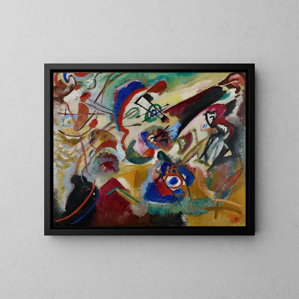 Fragment 2 per Composition VII - Wassily Kandinsky — quadro incorniciato alla parete