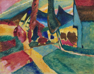 Paesaggio con due pioppi - Wassily Kandinsky — vista dell’opera