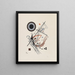 Litografia blu - Wassily Kandinsky — quadro incorniciato alla parete