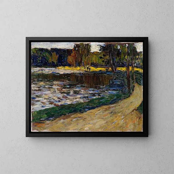 Giardino inglese di Monaco - Wassily Kandinsky — quadro incorniciato alla parete