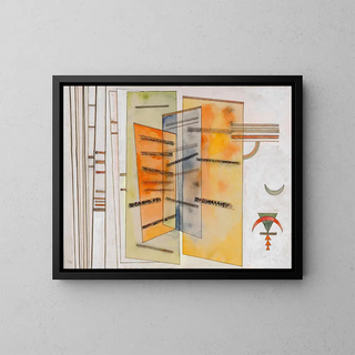 Des deux côtés - Wassily Kandinsky — quadro incorniciato alla parete