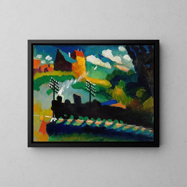 Chemin de fer près de Murnau - Wassily Kandinsky — quadro incorniciato alla parete