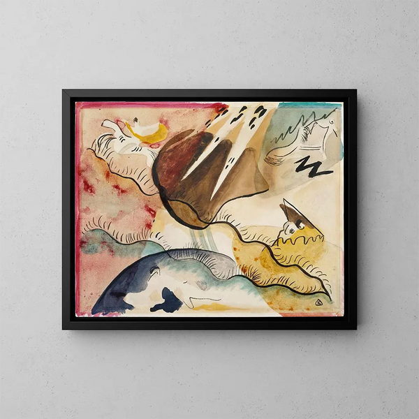 Paesaggio piovoso - Wassily Kandinsky — quadro incorniciato alla parete