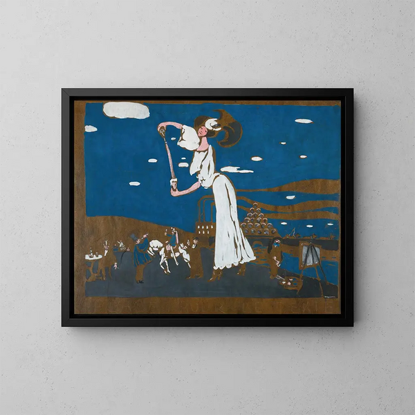 Schizzo per un poster di una birreria francese - Wassily Kandinsky — quadro incorniciato alla parete