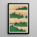 Illustration de paysage - Watanabe Seitei — quadro incorniciato alla parete