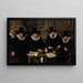 Quattro reggenti e il padre della casa dell'ospizio dei lebbrosi di Amsterdam - Werner van den Valckert — quadro incorniciato alla parete