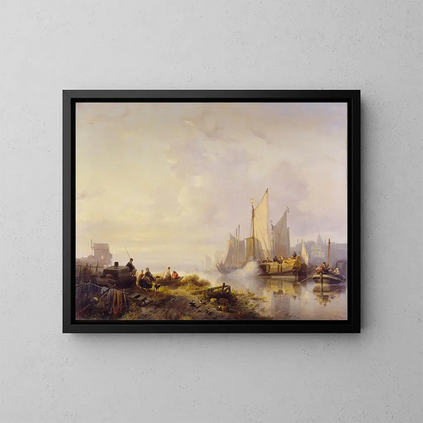 Scène di fiume - Wijnand Nuyen — quadro incorniciato alla parete