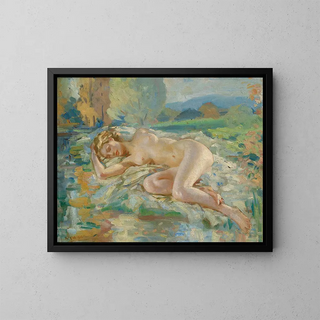 Wilfrid Gabriel de Glehn - Female nude reclining.webp