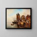 Città sul fiume - Wilhelm Alexander Meyerheim — quadro incorniciato alla parete