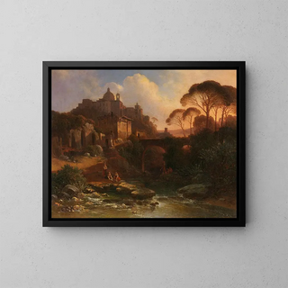 Ariccia - Wilhelm August Schirmer — quadro incorniciato alla parete