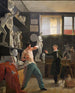 Un scultore nel suo atelier che lavora dal vero - Wilhelm Bendz — vista dell’opera