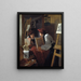 Un giovane artista Ditlev Blunck che esamina uno schizzo in uno specchio - Wilhelm Bendz — quadro incorniciato alla parete