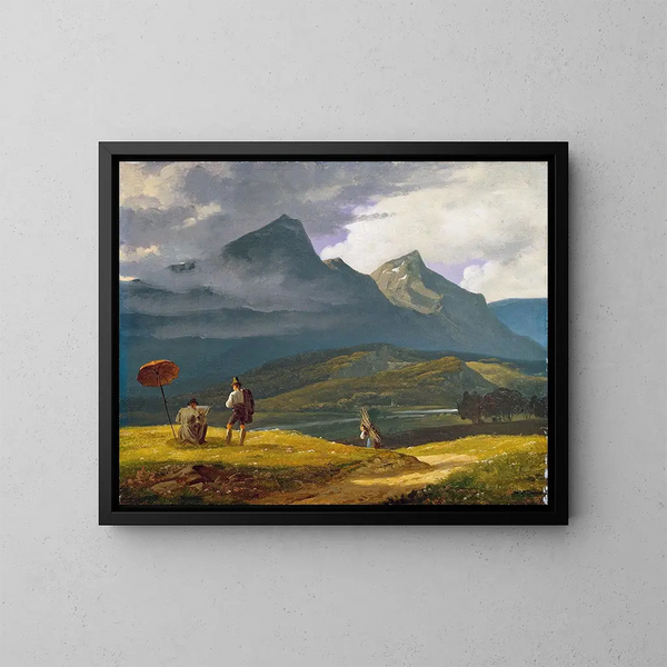 Paesaggio di montagna - Wilhelm Bendz — quadro incorniciato alla parete