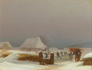 Paesaggio invernale di Funen - Wilhelm Bendz — vista dell’opera