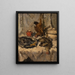 Nature morte di cucina con pollame - Wilhelm Blanke — quadro incorniciato alla parete