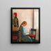 Una ragazza con un libro - Wilhelm Holter — quadro incorniciato alla parete