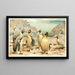 di pinguini giganti - Wilhelm Kuhnert — quadro incorniciato alla parete